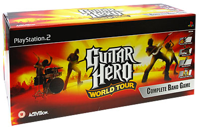 Guitar Hero: World Tour Complete Band Pack (PS2) Игра для PlayStation 2 DVD-ROM, 2008 г Издатель: Activision; Разработчик: Budcat Creations; Дистрибьютор: Софт Клаб подарочный комплект Что делать, если программа не запускается? инфо 4697j.